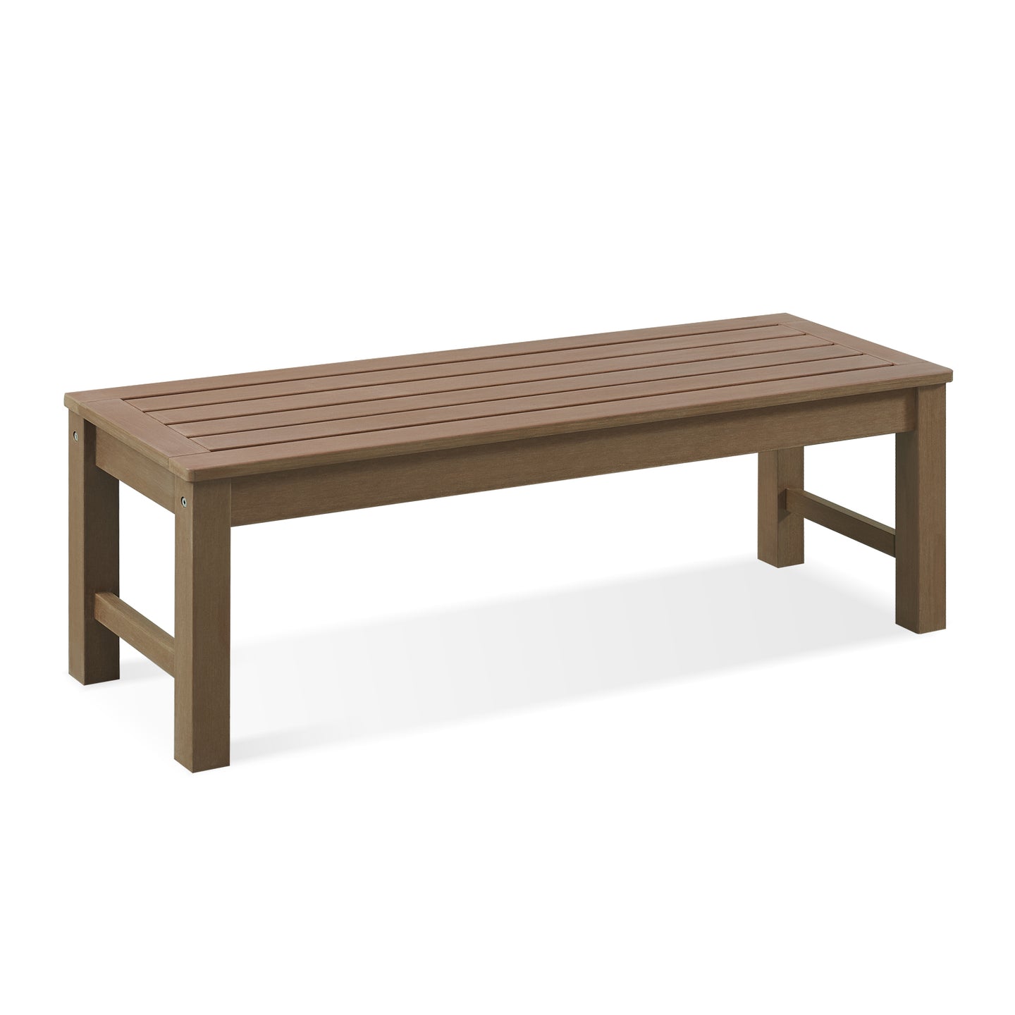 Psilvam Outdoor Bench, Two Person Poly Lumber Porch Bench, Weatherproof Garden Bench That Never Rot and Fade, All-Weather Patio Bench Suit for Garden, Porch, and Park